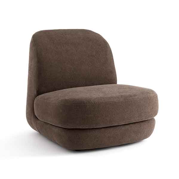 La Redoute Intérieurs - Fauteuilvelours côtelé marron, Lega