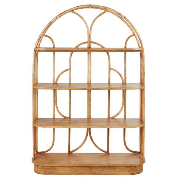 Maisons du Monde - Etagère en bois de manguier et rotin, Perséus