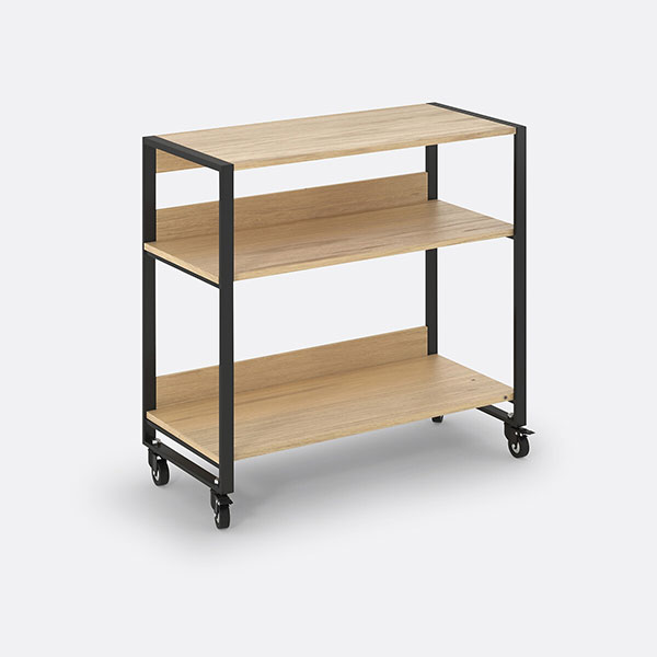 Table bistrot 2 couverts en chêne et acier, Hiba sur La Redoute Intérieurs