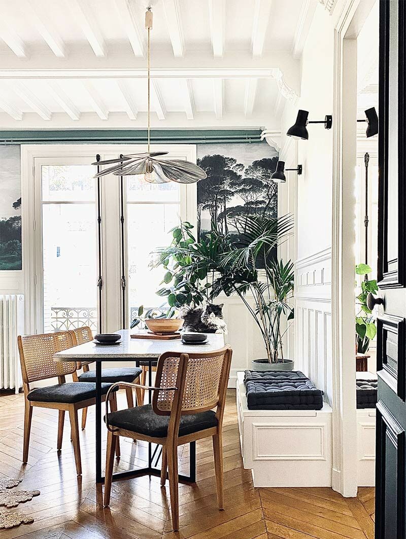 Un appartement classique parisien décoré dans un esprit jungle Un appartement classique parisien décoré dans un esprit jungle