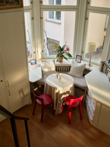 Vue de la cuisine de la mezzanine de la chambre
