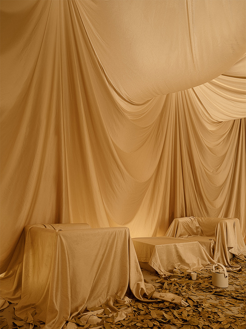 Une installation immersive en drapé pour ce salon de thé en Chine