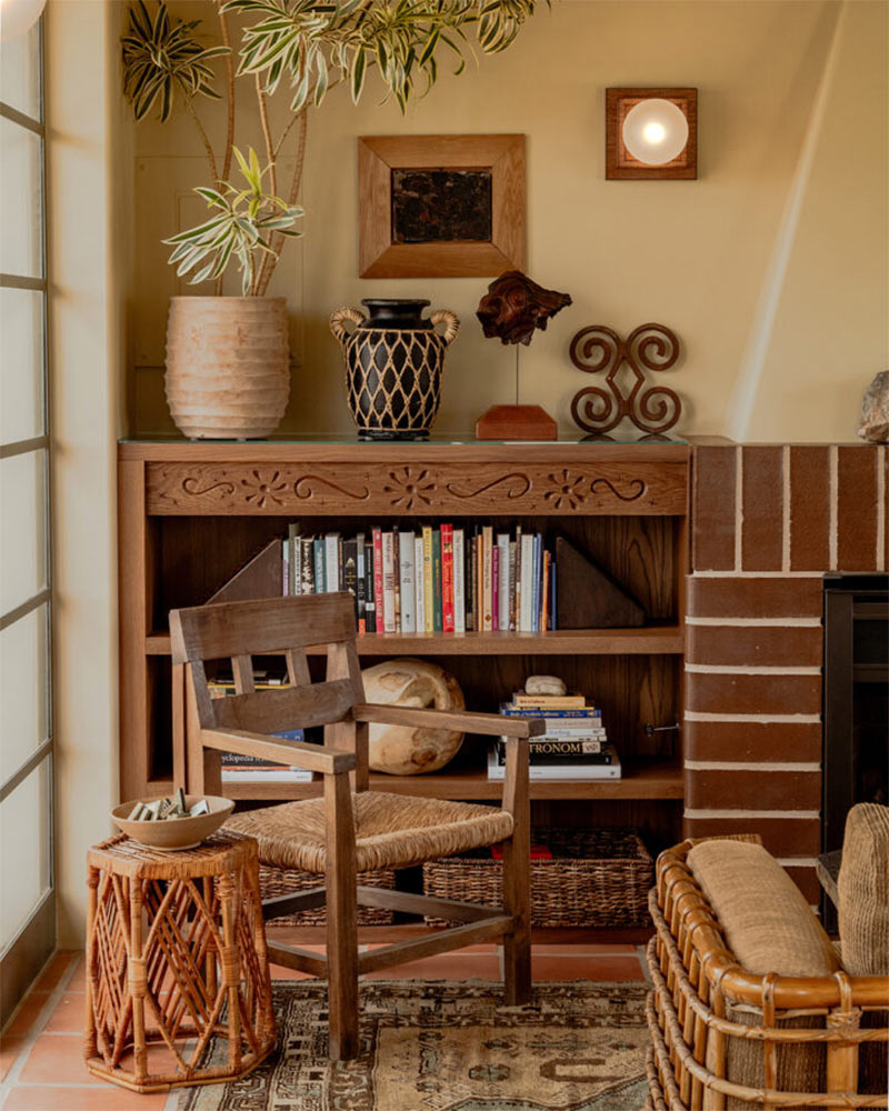 Hôtel Wren à Twentynine Palms : Le salon au style hispanique désert