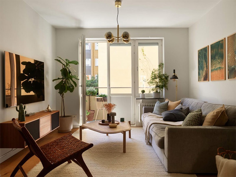 Un appartement à Stokholm avec des accents modernes Un appartement à Stokholm avec des accents modernes