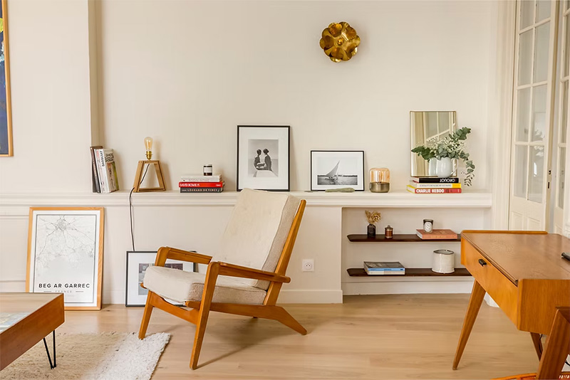 Marika Hannotin – Projet : Rénovation d’une ancienne maison viticole à Bougival - Un salon dans les tons clairs Marika Hannotin – Projet : Rénovation d’une ancienne maison viticole à Bougival - Un salon dans les tons clairs