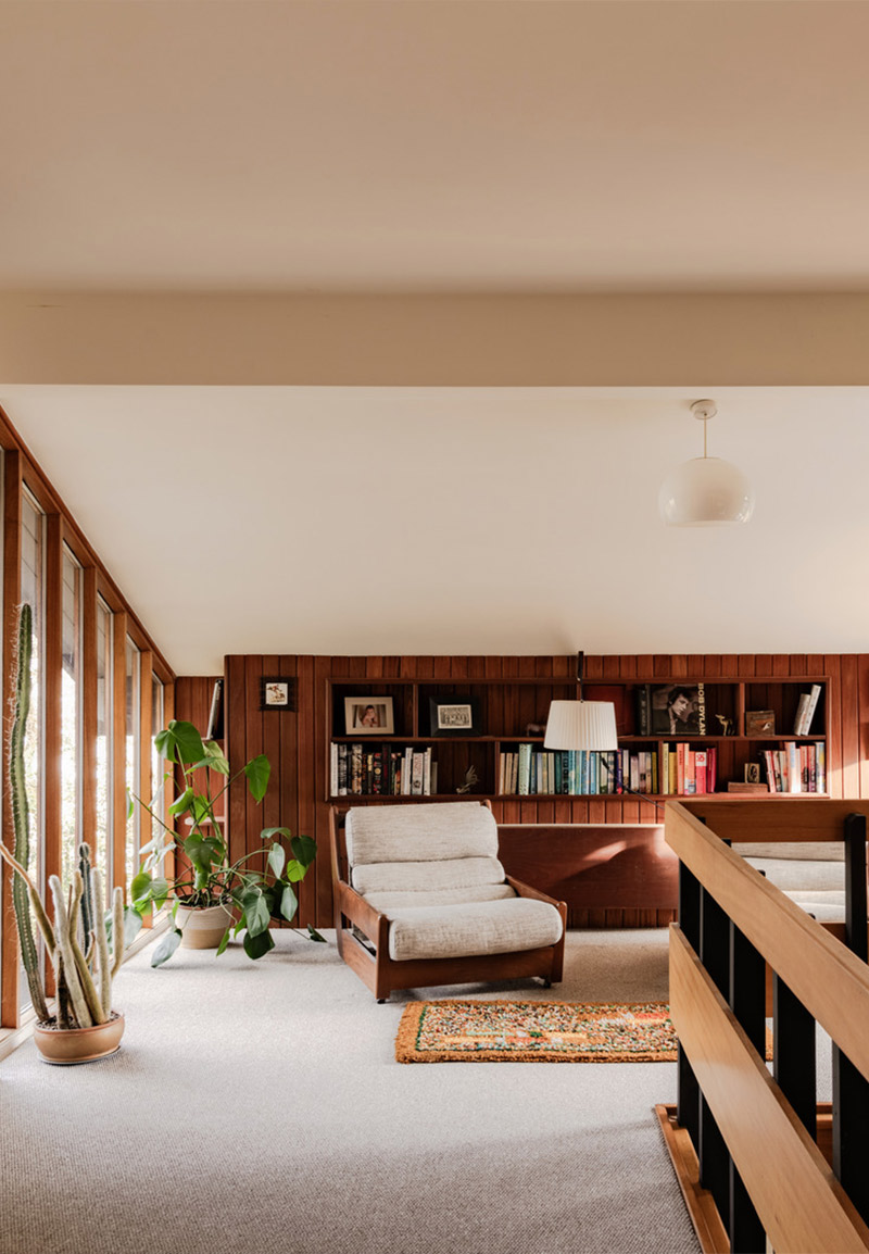 Maison du milieu du siècle rénovée, située à Hallgarth (G.B.) - Salon à l'étage Maison du milieu du siècle rénovée, située à Hallgarth (G.B.) - Salon à l'étage