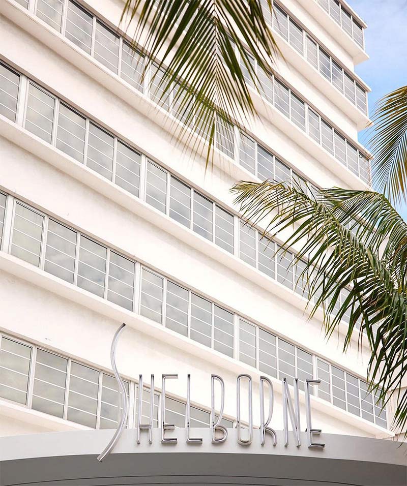 Hôtel Shelborne à Miami Beach : La façade Art Déco