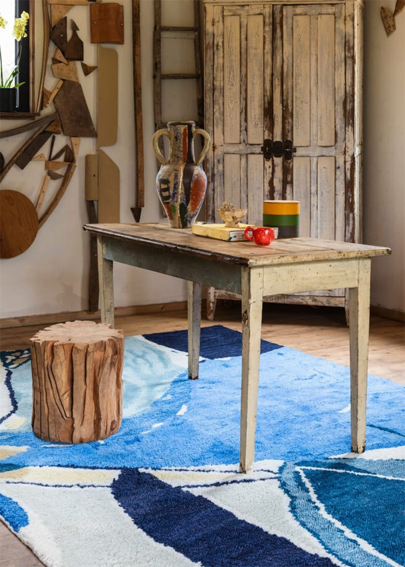 LAYERED - Collection Heather Chontos, Wool Rug - Blue Lake