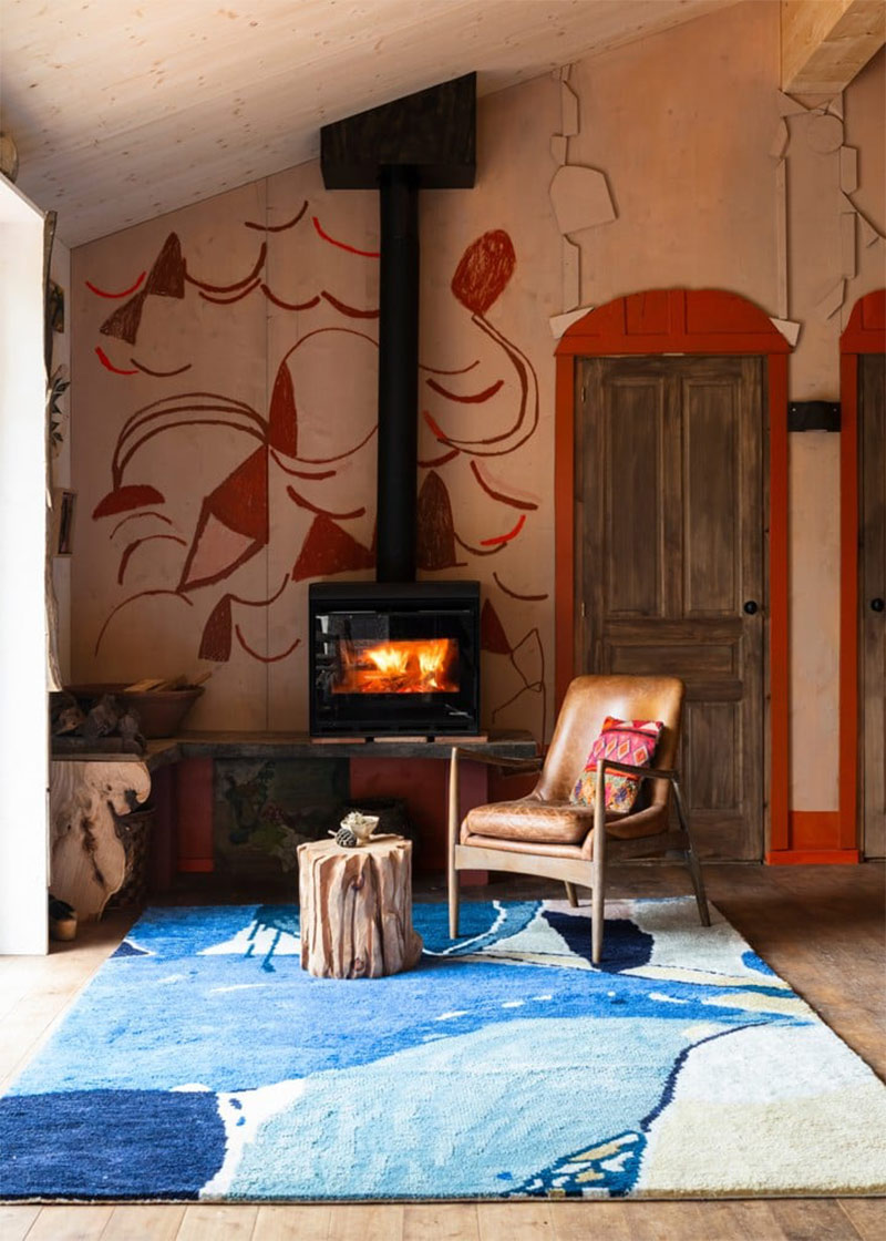 LAYERED - Collection Heather Chontos, Wool Rug - Blue Lake