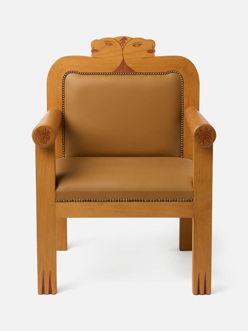 Fauteuil "Beneath The Same Sky" d'après l'œuvre de l'artiste Alekos Fassianos par Svenskt Tenn