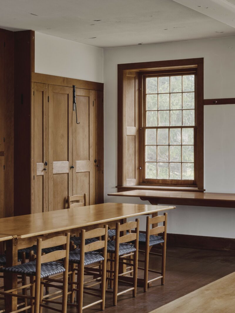 Intérieur de la maison d’habitation en brique, Hancock Shaker Village