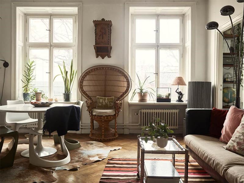 Appartement à Stokholm au style brocante