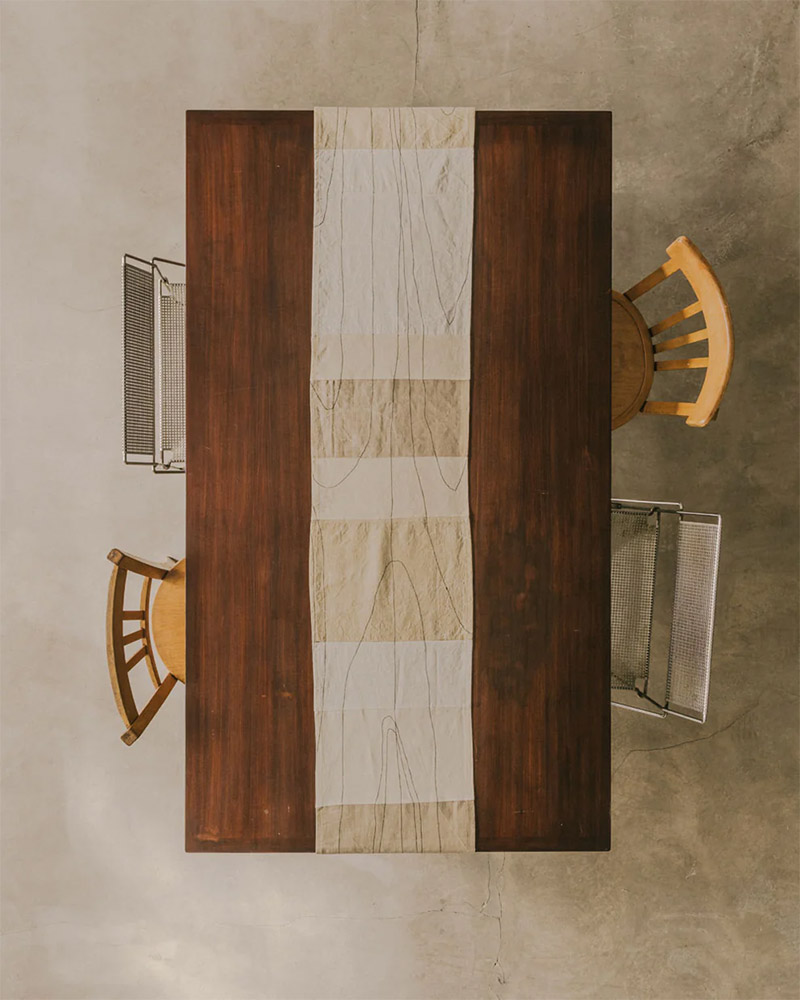 Œuvres sensibles - Chemin de Table "Bois" OROS Design x Sarah Espeute