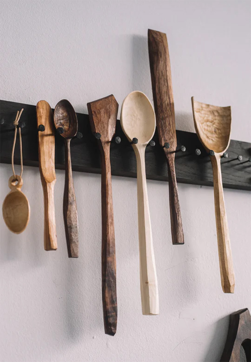 Objets en bois réalisés par Sophie Sellu @grainandknot - Exposition éphémère