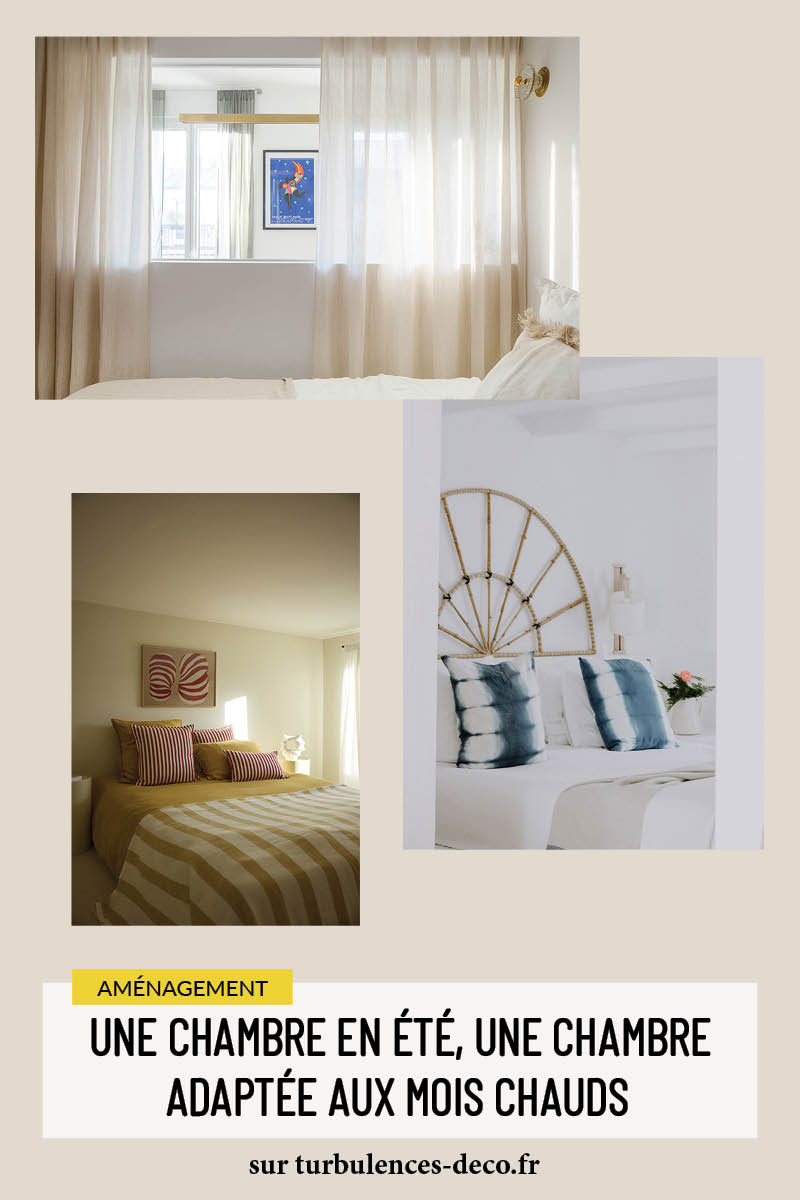 Une chambre en été, une chambre adaptée aux mois chaud, 5 pistes à découvrir sur Turbulences Déco Une chambre en été, une chambre adaptée aux mois chaud, 5 pistes à découvrir sur Turbulences Déco