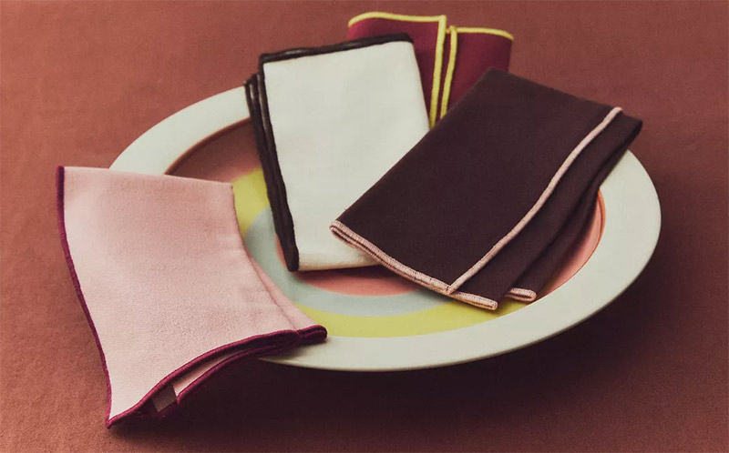 Zara Home & Collagerie été 2025 - LOT SERVIETTES DE TABLE COTON SURPIQÛRE