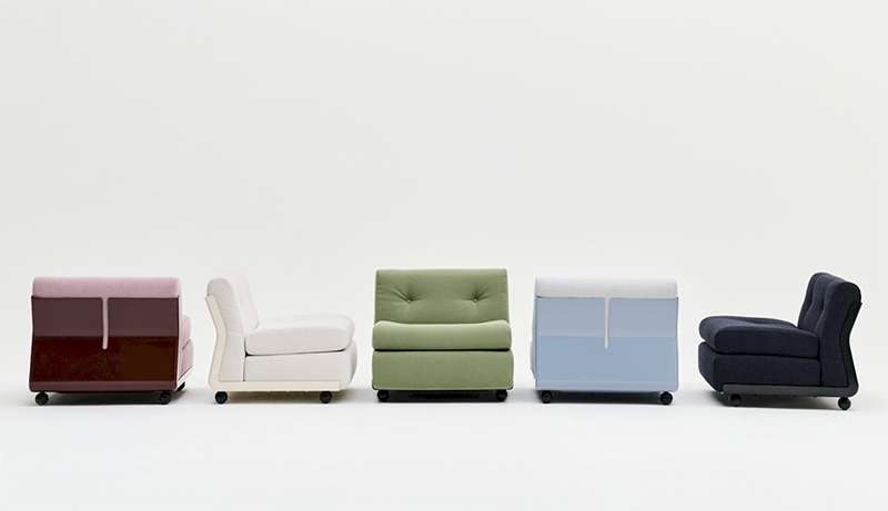 Réédition du saofa Amanta du design Mario Bellini par la marque suédoise Hay