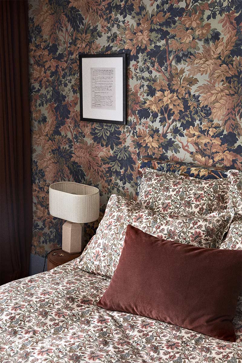 Cyrillus - Housse de coussin en velours côtelé bordeaux