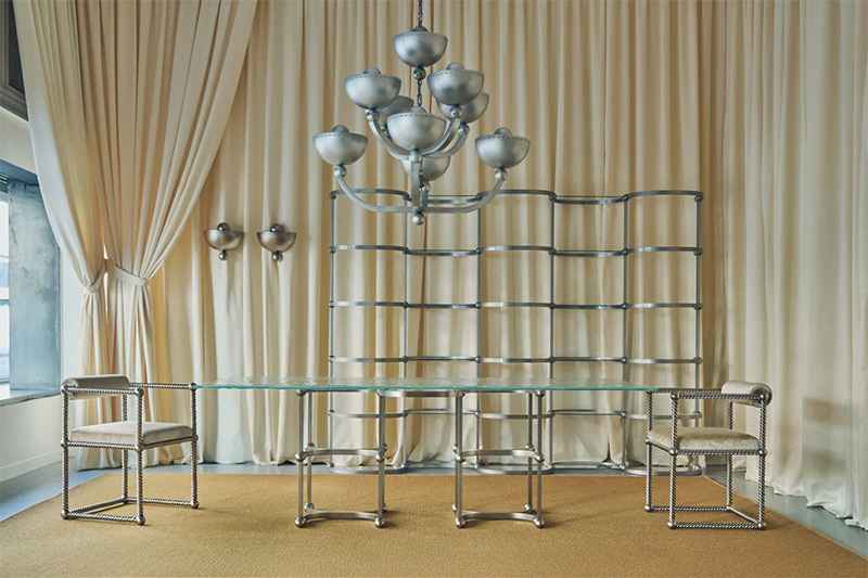 Collection de meubles et objets Cosmo en aluminium - Haddou & Dufourcq pour Maison Pouenat