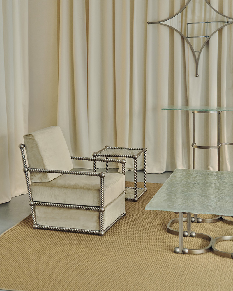 Collection de meubles et objets Cosmo en aluminium - Haddou & Dufourcq pour Maison Pouenat