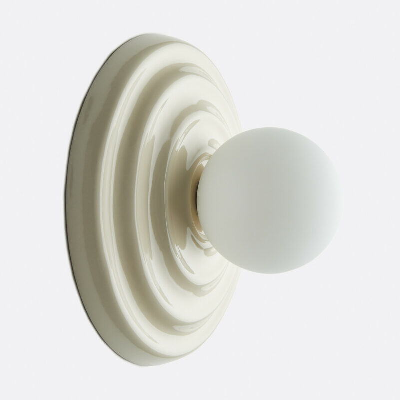 La Redoute Intérieurs Applique en relief céramique et verre opaline, Holi