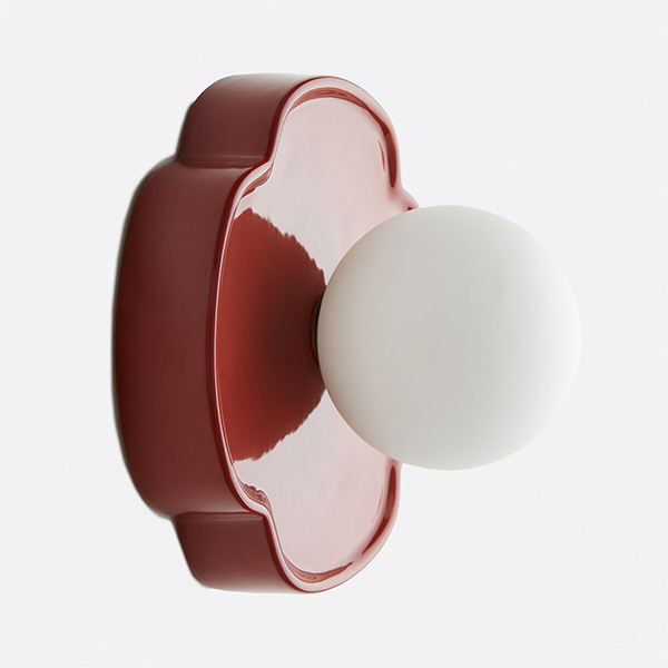 La Redoute Intérieurs - Applique fleur céramique et verre opaline, Holi