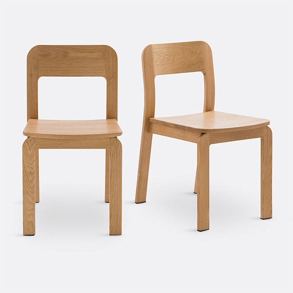 La Redoute Intérieurs - Lot de 2 chaises en chêne massif, Talet
