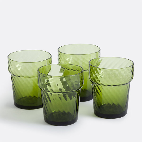 La Redoute Intérieurs - Lot de 4 verres colorés torsadés, Jill