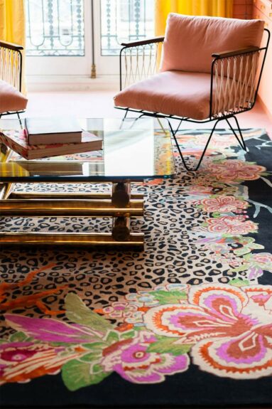 Toutelemonde Bochart - Tapis en laine viscose et tufté main, Jungle Forest - Design : Géraldine Prieur