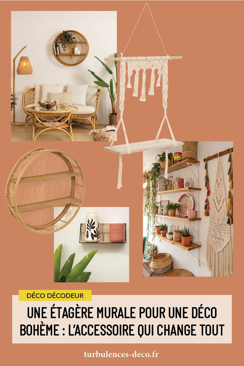 Une étagère murale pour une déco bohème : l’accessoire qui change tout, un article à lire sur Turbulences Déco Une étagère murale pour une déco bohème : l’accessoire qui change tout, un article à lire sur Turbulences Déco