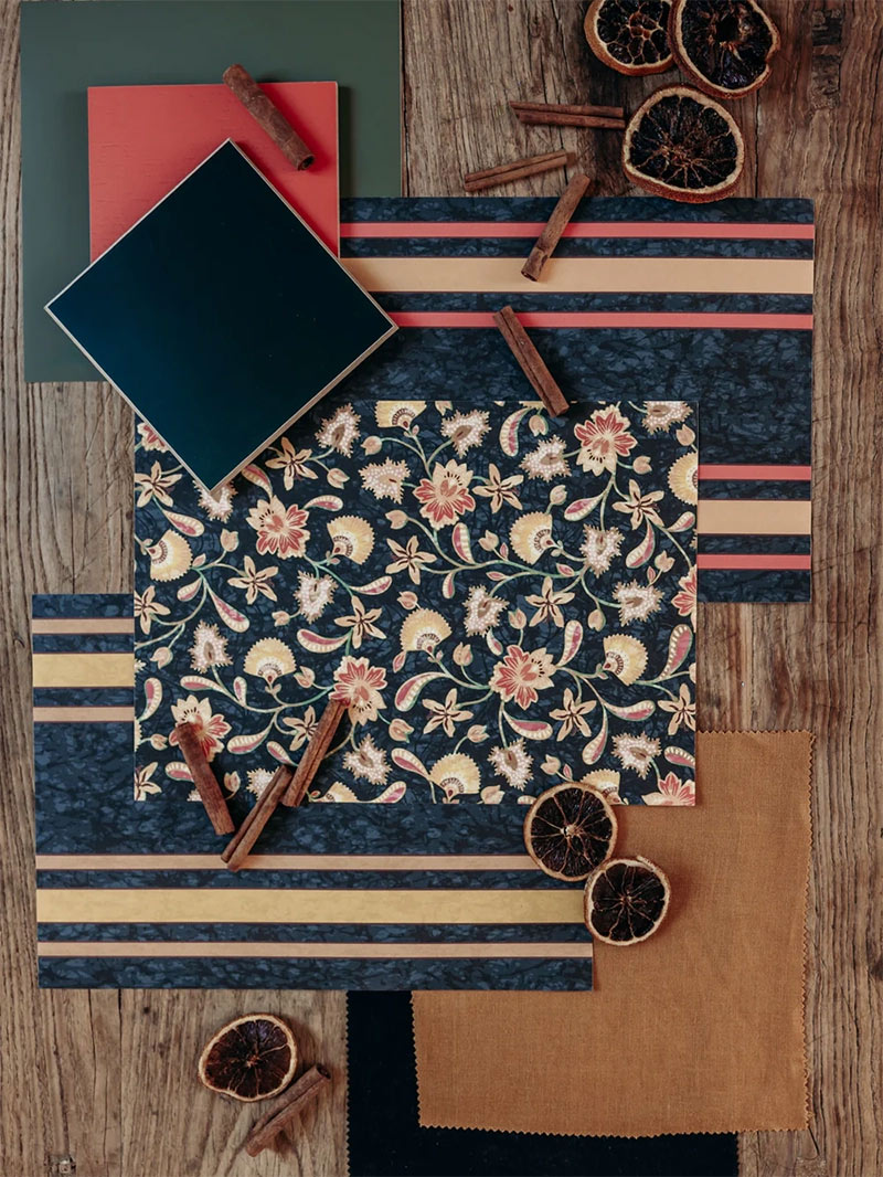 Moodboard AyeleeFleurie pour sa collection de papier peint inspiré de l'esprit baroque