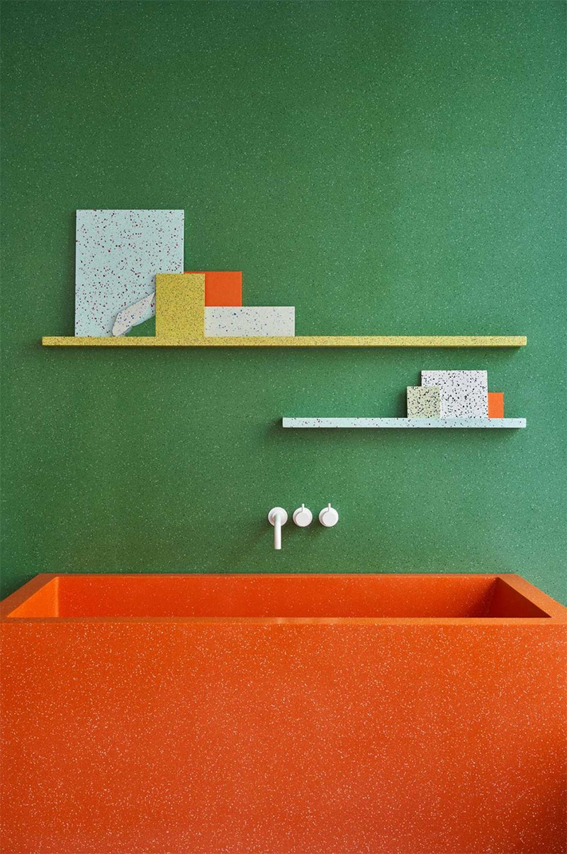 Confrontation du vert et du orange pour un style Color Block Confrontation du vert et du orange pour un style Color Block