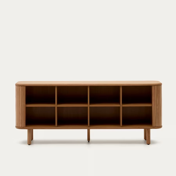 Kave Home - Buffet 2 portes en placage de frêne, finition naturelle, Mailen