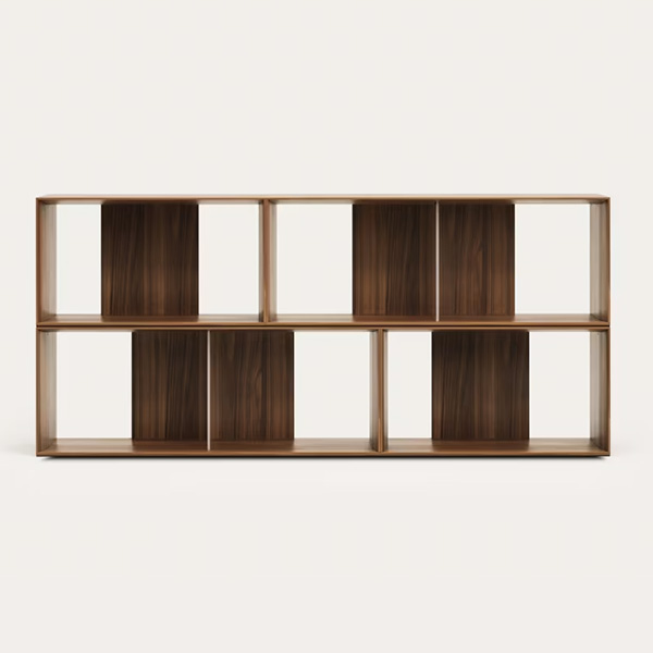 Kave Home - Lot de 4 étagères modulables en placage de noyer, Litto