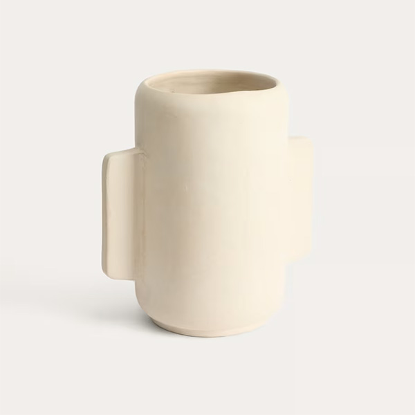 Kave Home - Vase en papier mâché beige, Mireni