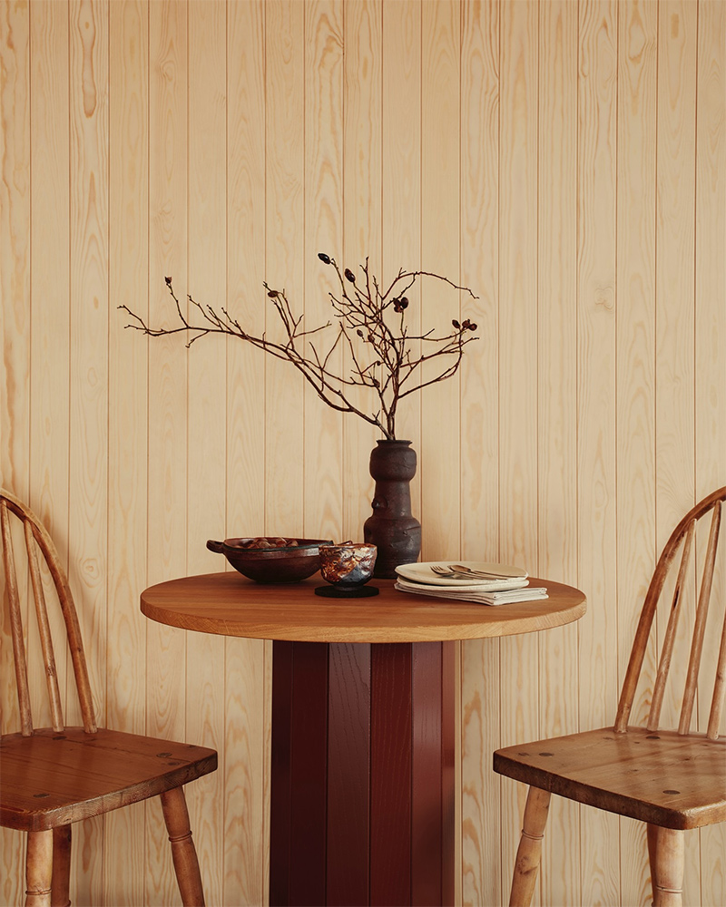 Coin repas, ambiance bois, ambiance nordique