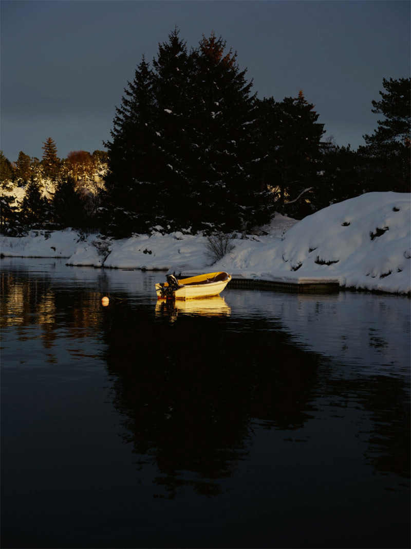 Vue en hiver du fjord
