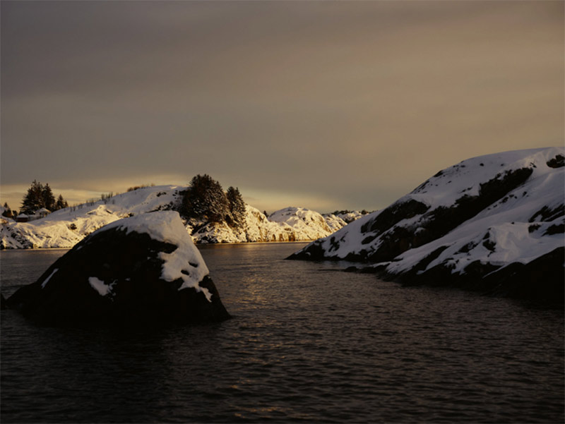 Vue en hiver du fjord