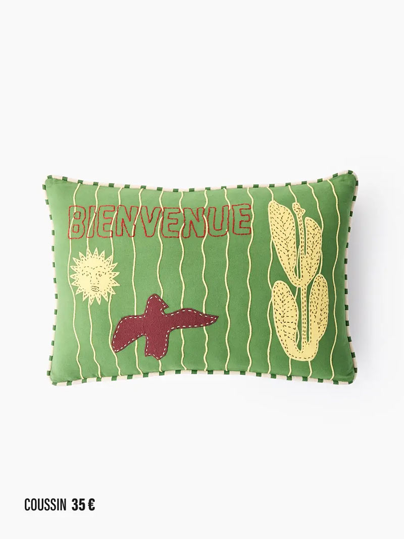 La collab' Monoprix et Maison Château Rouge : le coussin brodé