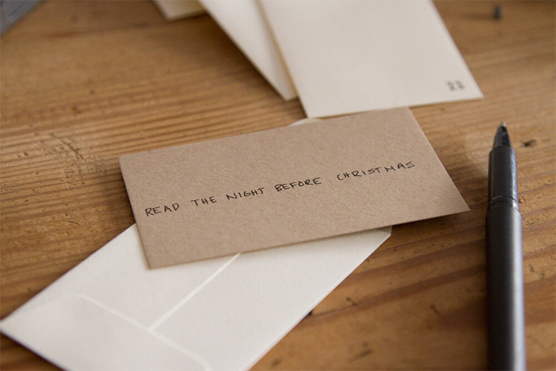 Cartes de "petites actions à faire ensemble" avant Noël par @readingmytealeaves