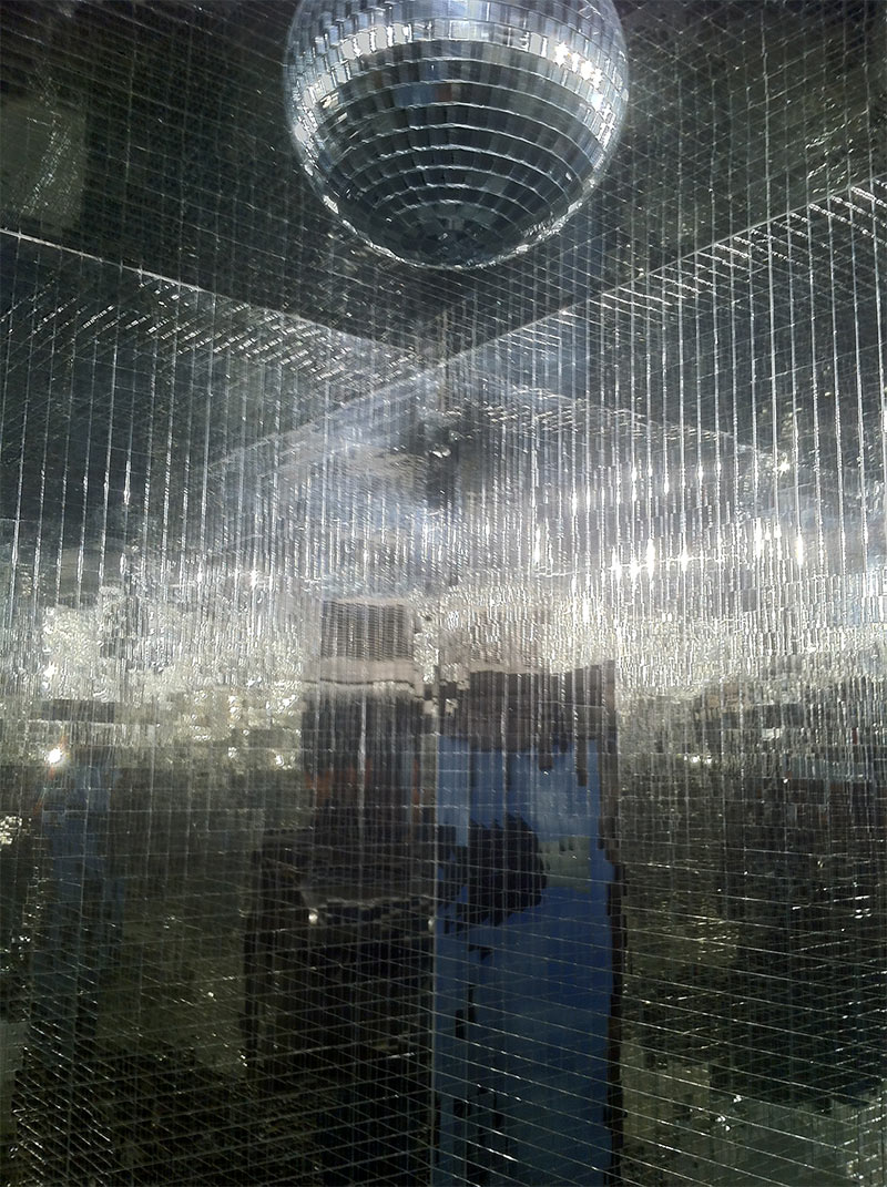 Disco ball bathroom at Doughnut Plant, Hotel Chelsea
