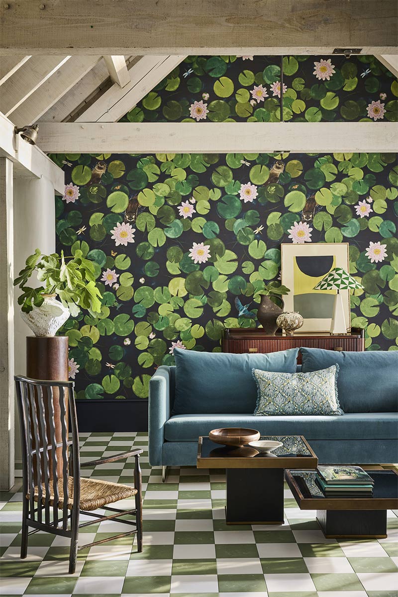 Little Greene - Nouvelle collection In the Garden - Papier peint Lily Pads
