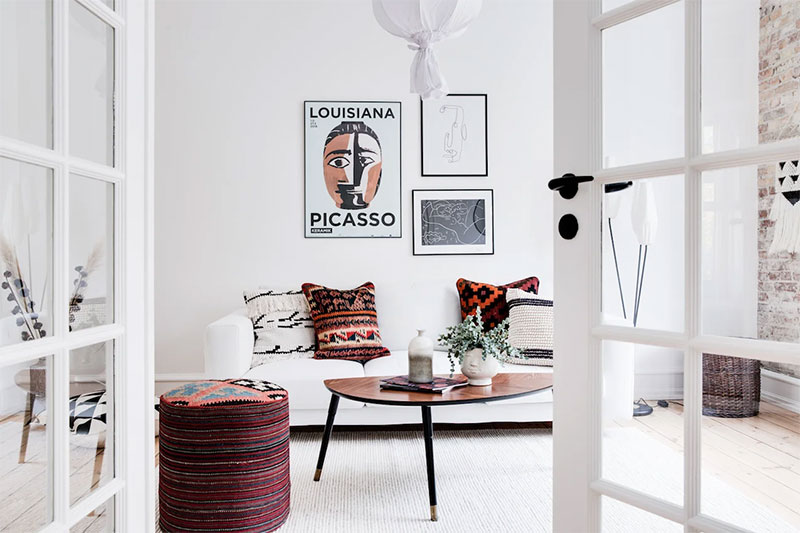 Un appartement très lumineux à Copenhague renforcé par un blanc immaculé et réchauffé par des matériaux naturels Un appartement très lumineux à Copenhague renforcé par un blanc immaculé et réchauffé par des matériaux naturels