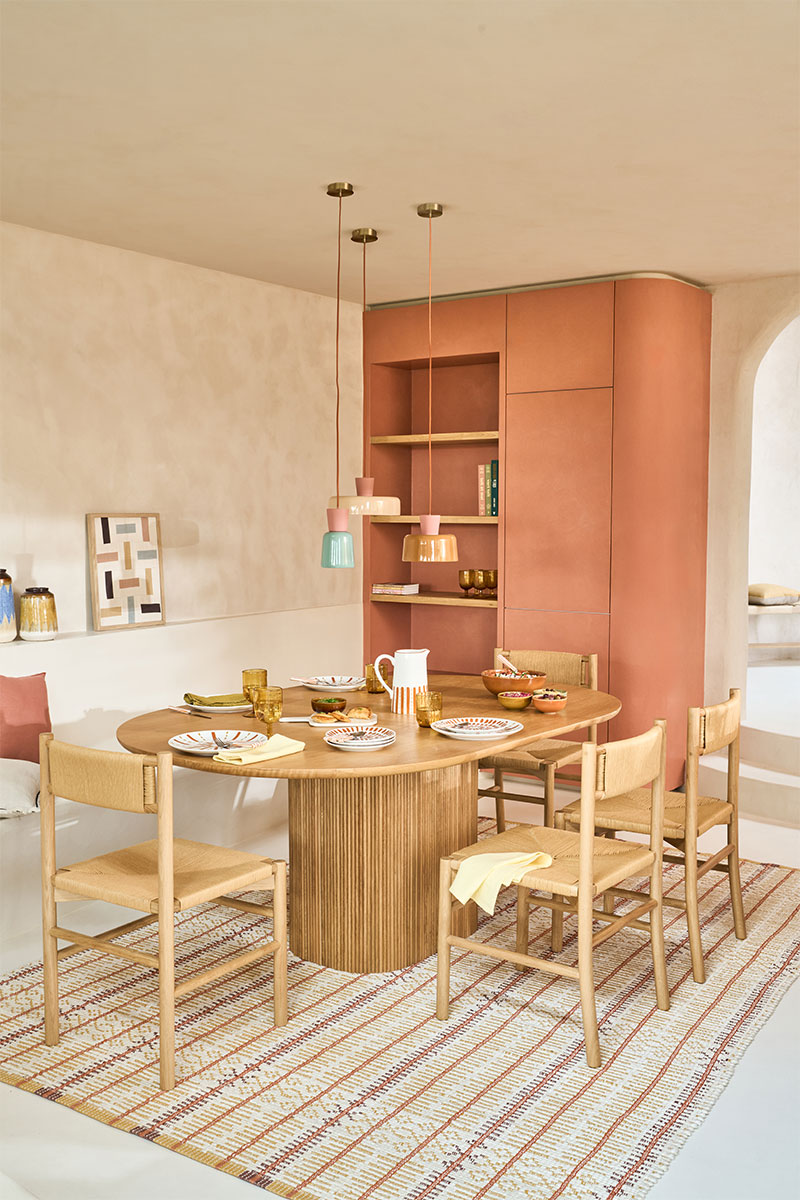 Collection Casa del Sol par la Redoute Intérieurs - Printemps/été 2026 - Des ambiances méditerranéennes, inspirées de l'Espagne - La salle à manger