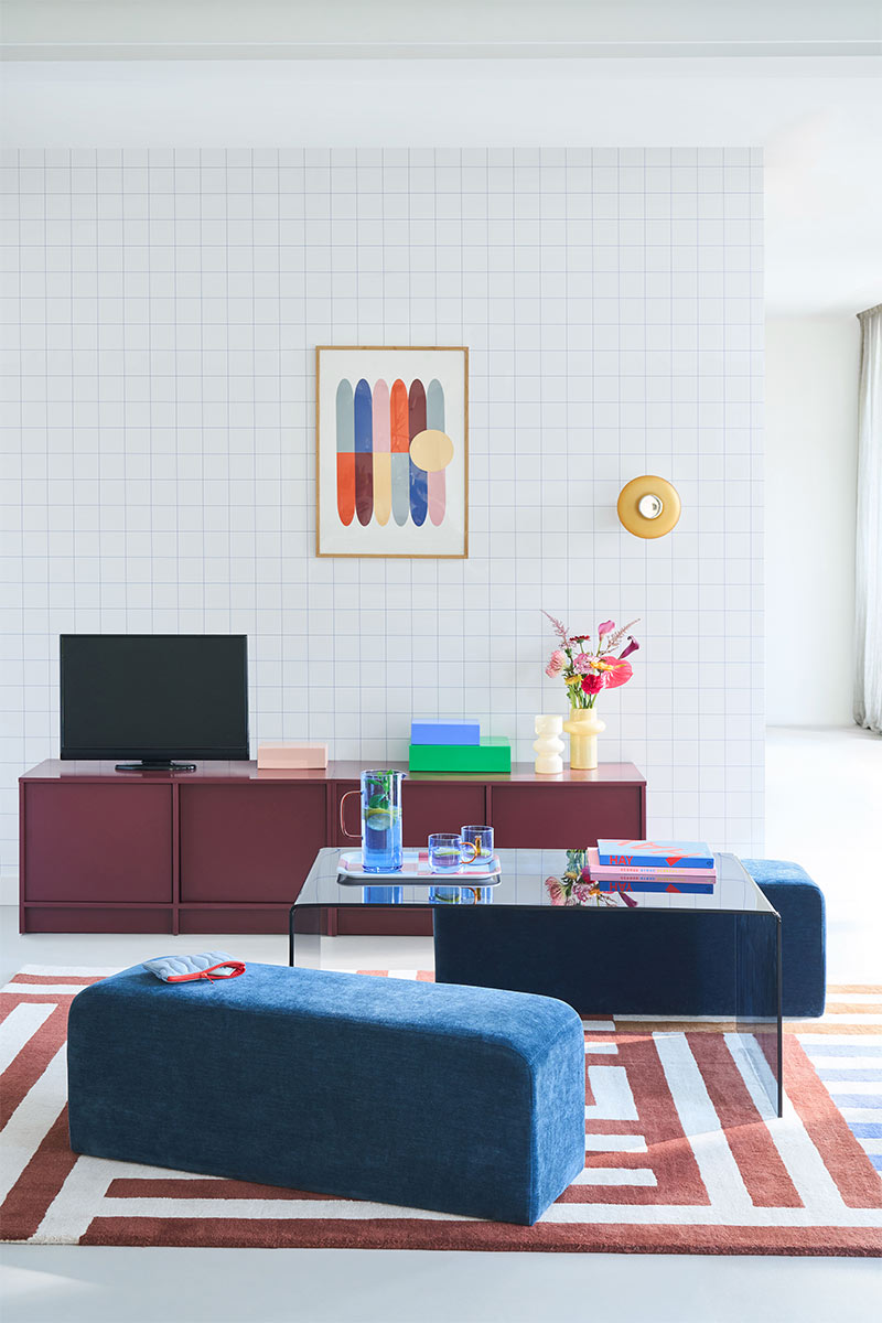 Collection Urban Radical par la Redoute Intérieurs - Printemps/été 2026 - Des ambiances citadine de Bahaus Pop - Le coin télé