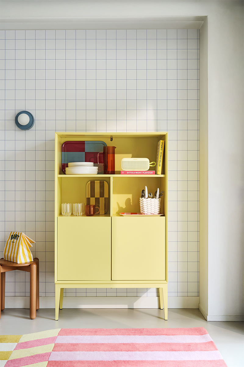 Collection Urban Radical par la Redoute Intérieurs - Printemps/été 2026 - Des ambiances citadine de Bahaus Pop - Buffet jaune beurre