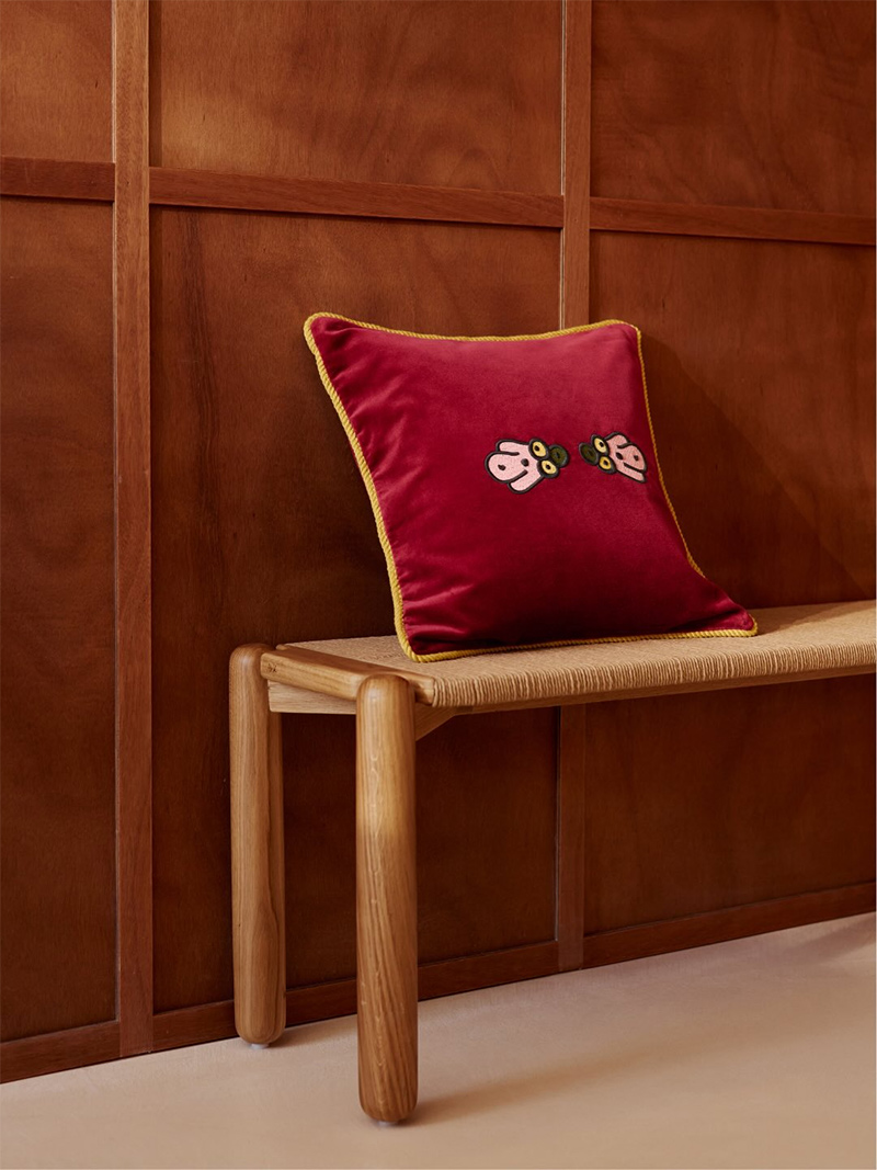 Housse de coussin bordeaux - Margaux Keller Collections x Bonsoirs