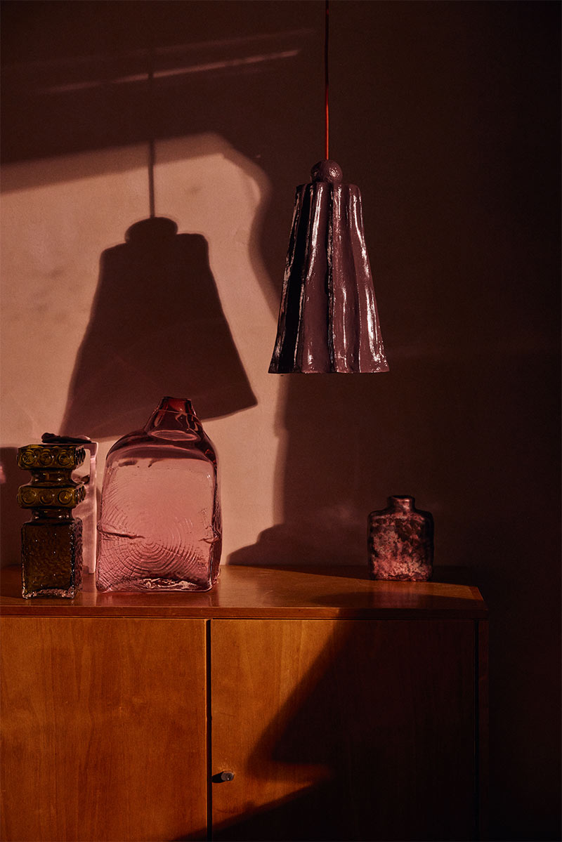 Collection additionnelle 2026, HK Living - Suspension Flow, couleur Bourgogne Collection additionnelle 2026, HK Living - Suspension Flow, couleur Bourgogne