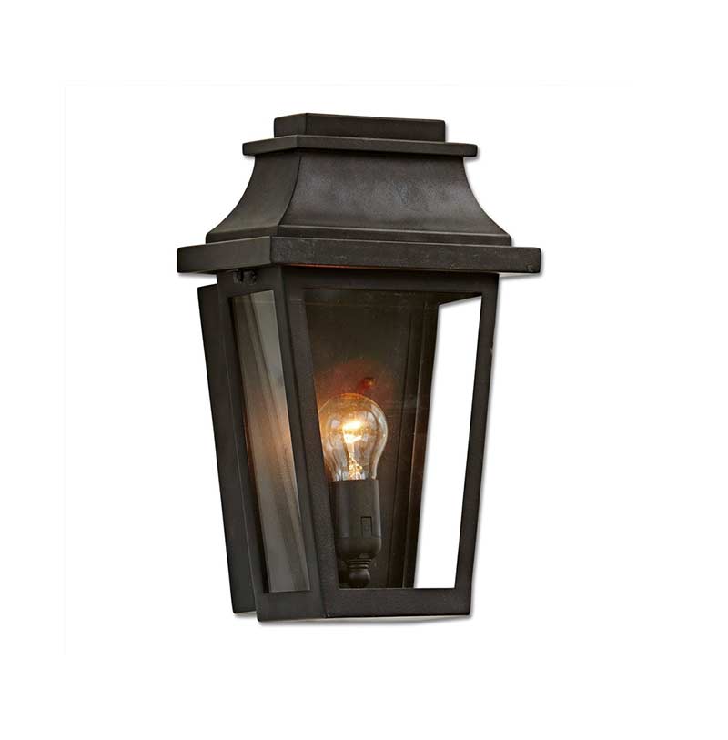 LOBERON - Applique extérieure en fer laqué, Toledo dans une forme évoquant les anciens lampadaires