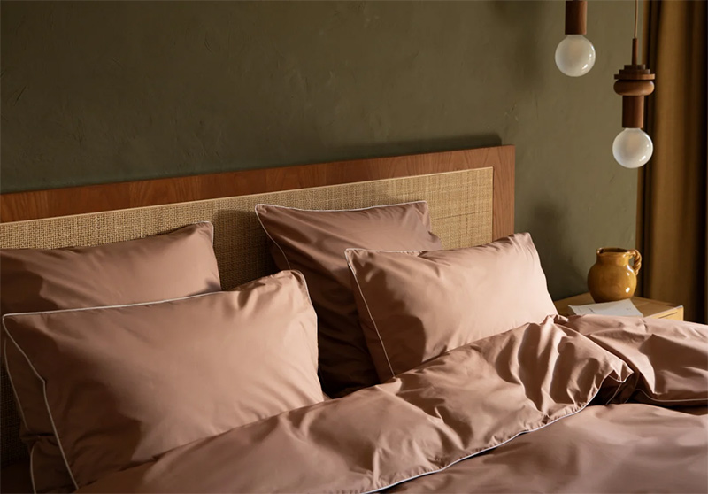 Linge de lit minimaliste haut de gamme Greige